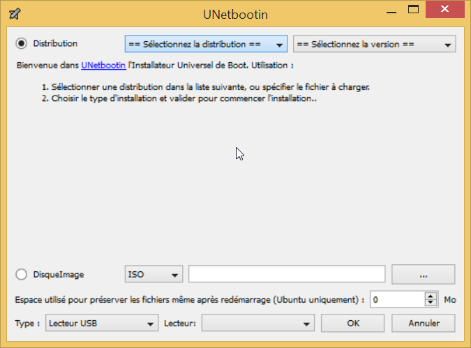 clé usb bootable grace a UNetbootin