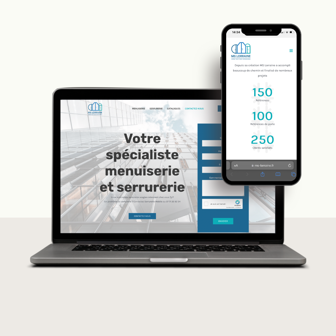 Projet de site vitrine Menuserie et Serrurerie 