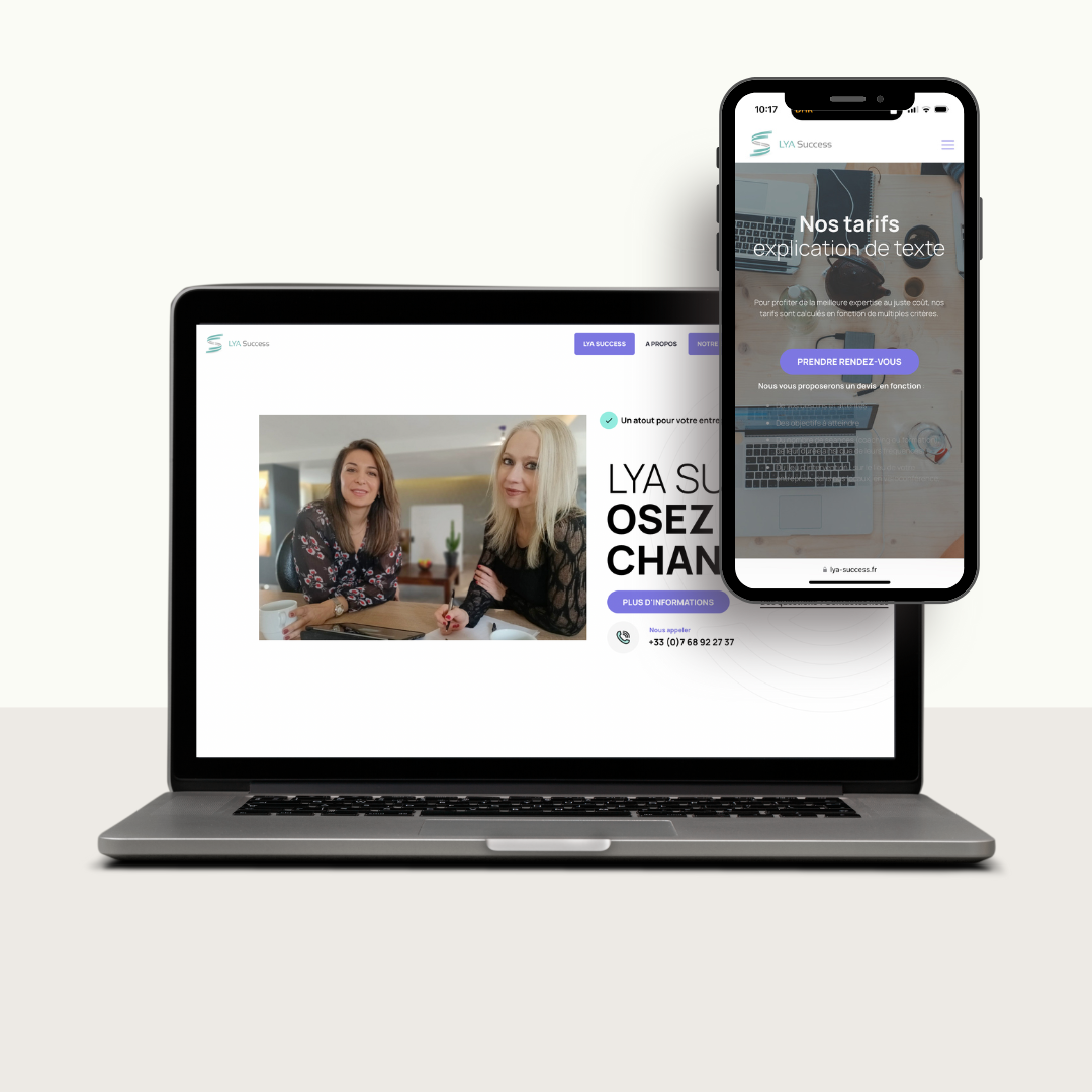 Project de l'organisme Lya Success : Site vitrine